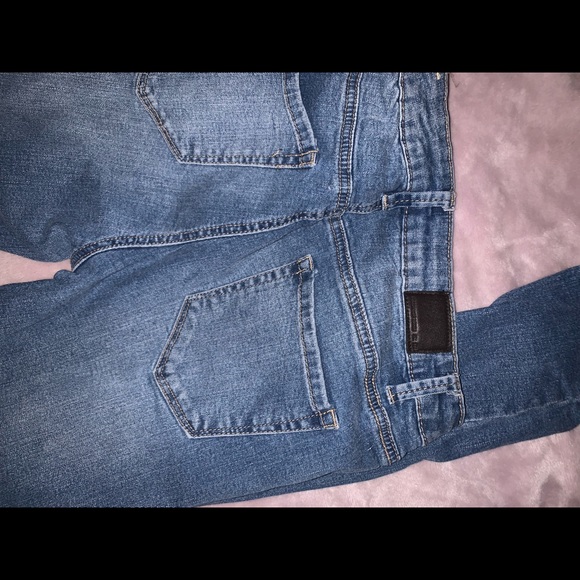 Bluenotes denim jeans, medium/dark wash, ripped style! Super skinny mid rise - Picture 9 of 10